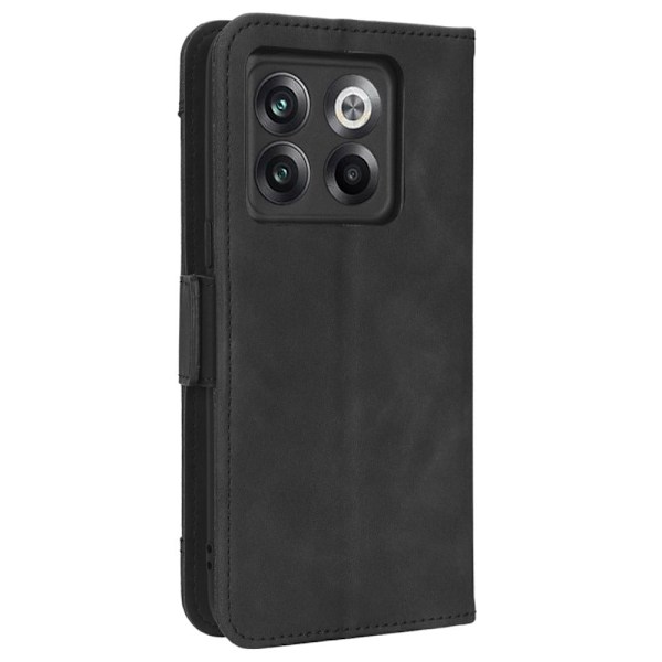 Stilfuldt Læder Etui med Pung til OnePlus Ace Pro / 10t - Sort Black
