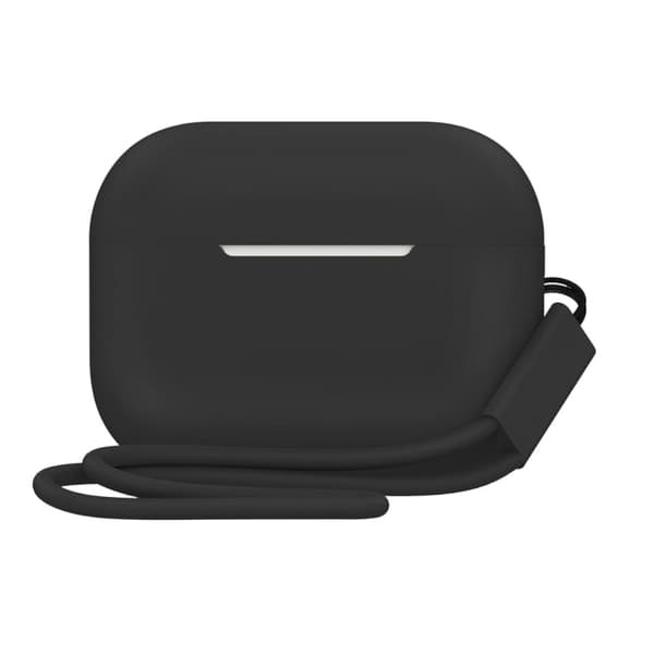 2,0 mm AirPods Pro 2 silikoneetui med rem - Sort Black