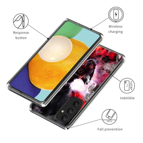 Deco Samsung Galaxy A35 deksel - Voldsom Ulv Orange
