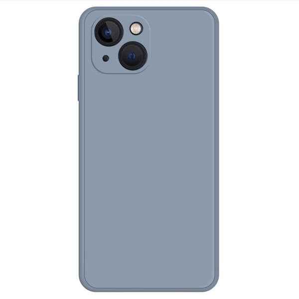Avfaset gummiert anti-falldeksel for iPhone 14 - Gråblå Blue