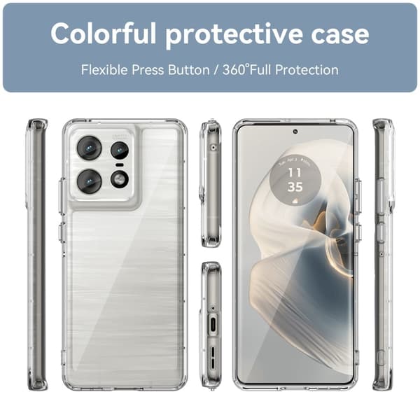 Motorola Edge 50 Pro smart akryl cover - Transparent Transparent