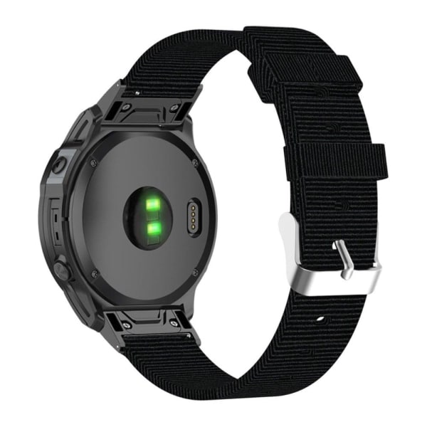 20 mm canvas-urrem til Garmin-ur med værktøj - Sort Black