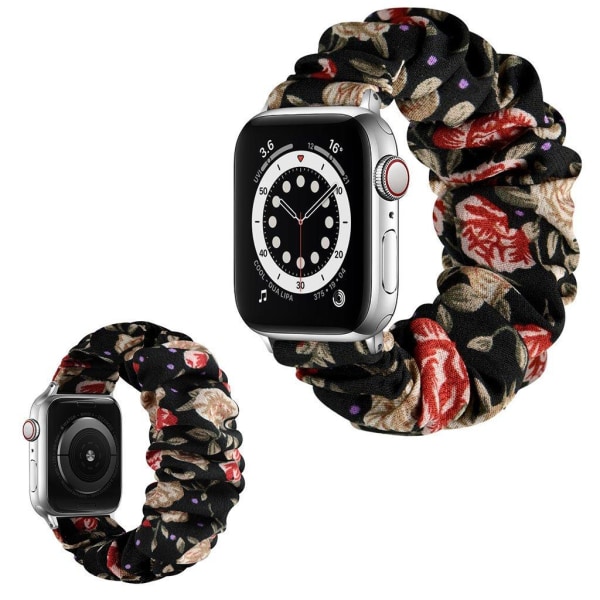 Apple Watch Series 6 / 5 40mm elastisk hårbånd stil urrem - Sølv Multicolor