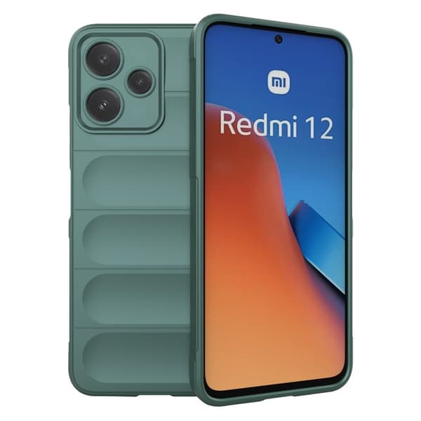 Blødt grebsformet cover til Xiaomi Redmi 12 / Xiaomi Poco M6 Pro - Grøn Green