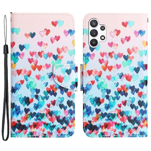 Wonderland Samsung Galaxy M32 5G / A32 5g Flip Etui - Love Hjerte Multicolor