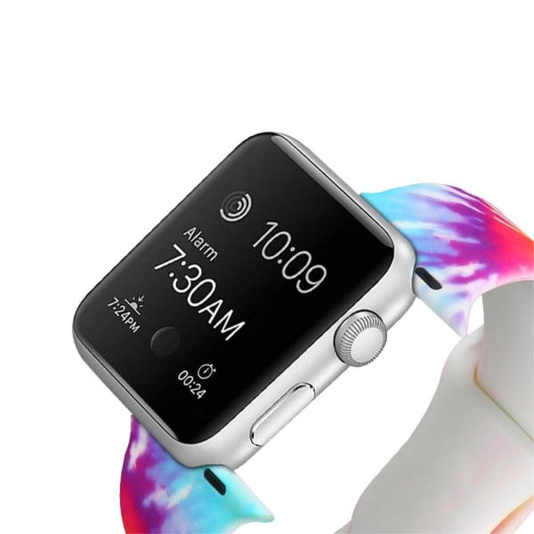 Apple Watch Series 8 (45mm) / Watch Ultra cool mønster silikone urrem - Stjernehimmel Multicolor