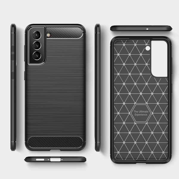 Carbon Flex Etui Samsung Galaxy S22 - Svart Black