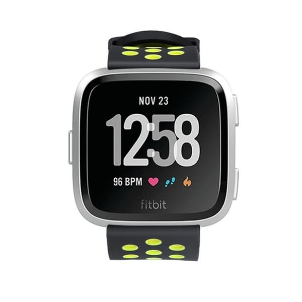Fitbit Versa klockarmband silikon dubbelfärgad - Grön och svart multifärg