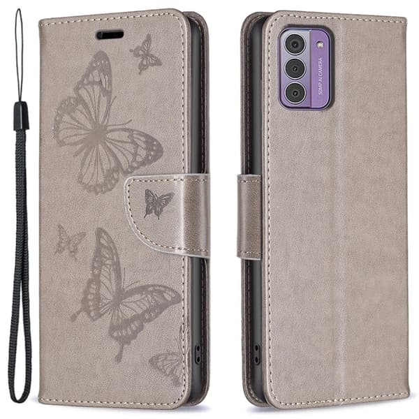 Butterfly Nokia G310 / G42 Läppäkotelo - Harmaa Silver grey