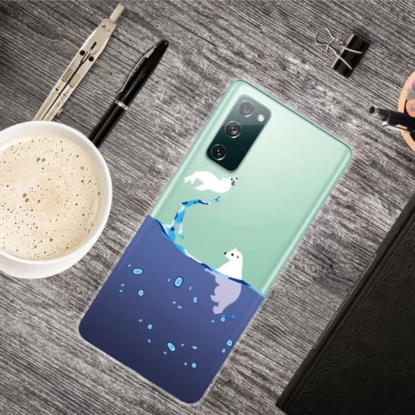 Deco Samsung Galaxy S20 FE 5G / S20 Fe Etui - Polar Bjørn White