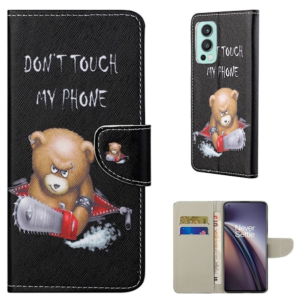 Wonderland OnePlus Nord 2 5G flip etui - Bjørn Black