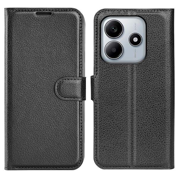 Klassisk Xiaomi Redmi Note 14 5G flip etui - Sort Black