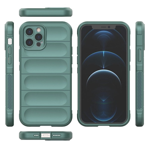Mjukt greppformat iPhone 12 Pro skal - Silver/Grå Silvergrå