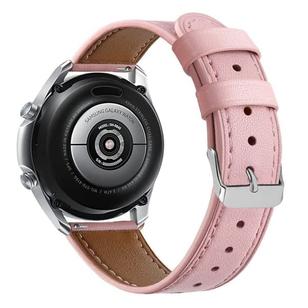 Urrem i ekte lær til Samsung Galaxy Watch 3 (45 mm) - Rosa Pink