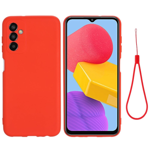 Matt Samsung Galaxy M13 4G skal av flytande silikon - Röd Röd