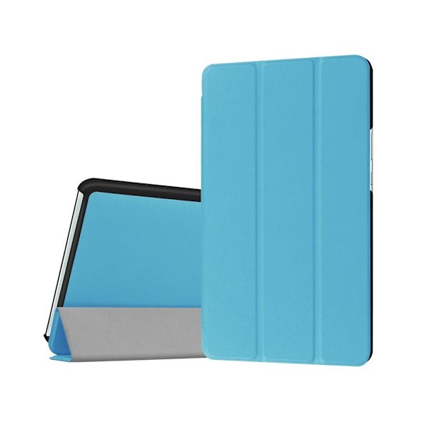 Amdrup Huawei mediaPad M3 8.4 Kolmesti Taittuva Nahkakotelo - Vaaleansininen Blue