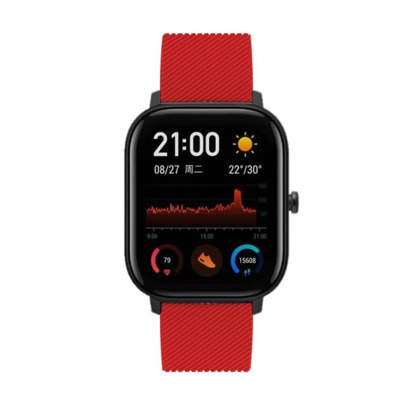 Amazfit Nuorten twill silikoni ranneke - Punainen Red