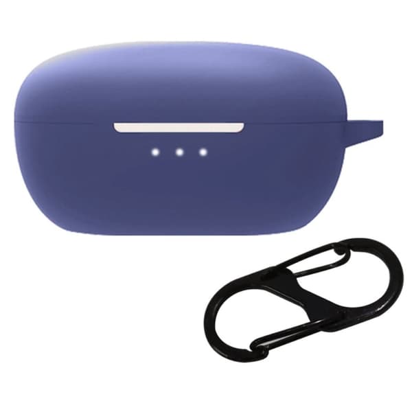 Haylou W1 TWS / X1 TWS silikonfodral med spänne - Mörkblå Blå