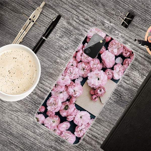 Deco Samsung Galaxy A02s etui - lyserød blomst Pink