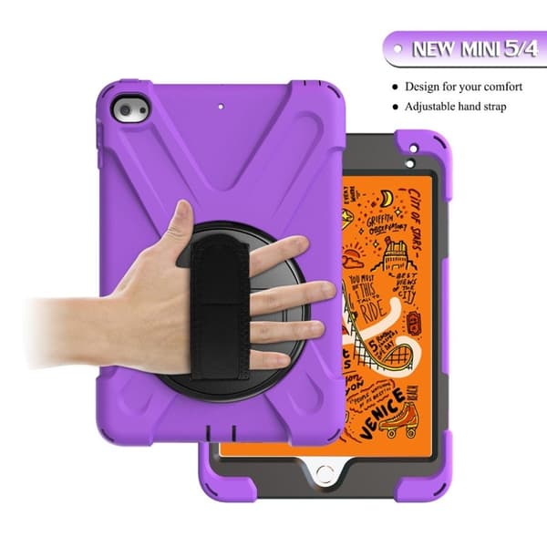 iPad Mini (2019) X-Shape hållbart hybridfodral - Lila Lila