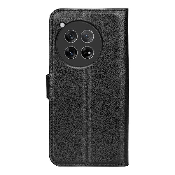 Classic OnePlus 12 flip kuoret - Musta Black