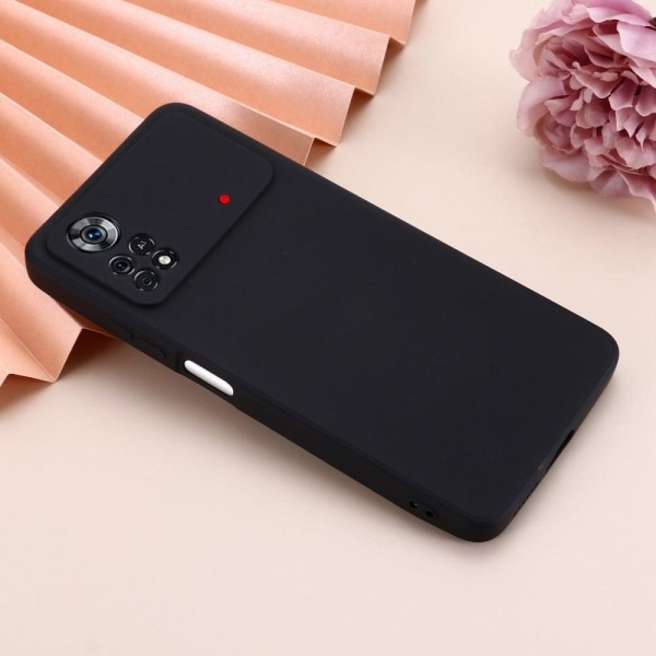 Matte Liquid Xiaomi Poco X4 Pro 5G silikone cover - Sort Black