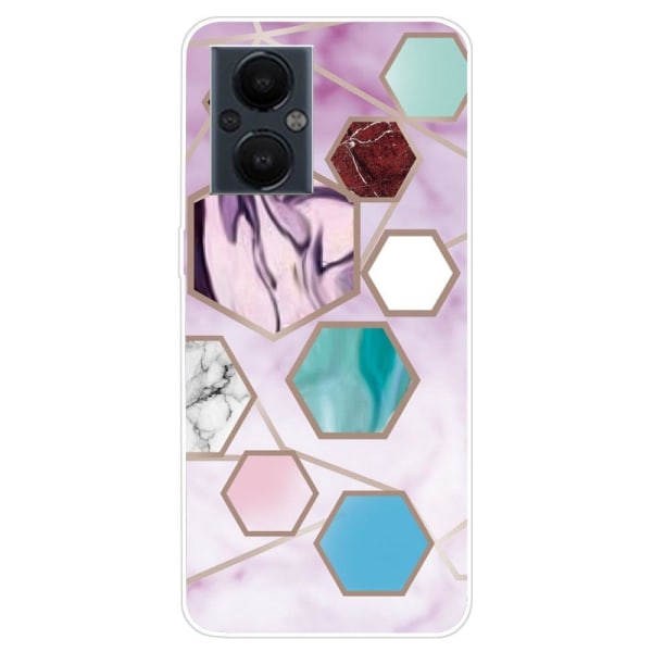 Marble OnePlus Nord N20 5G Suojakotelo - Hexagon Fragments In Vi Multicolor