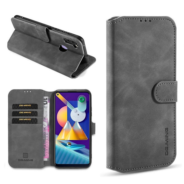 DG.MING Samsung Galaxy A11 Retro etui - grå Silver grey