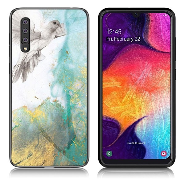 Fantasy Marmor Samsung Galaxy A50 skal - Flygande Duva multifärg
