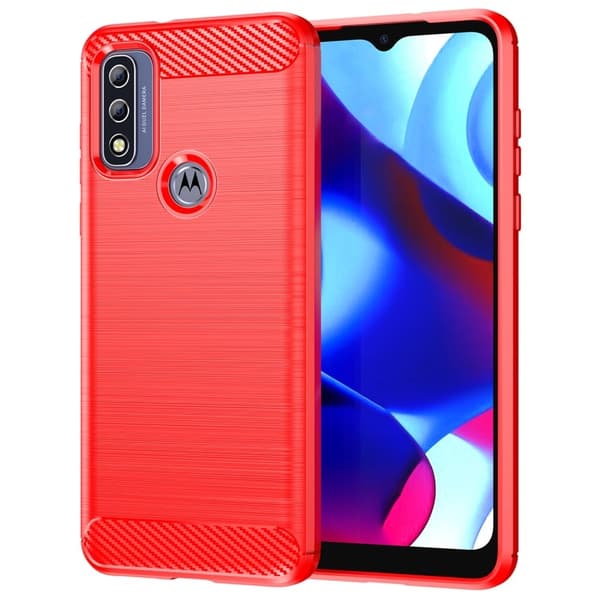 Carbon Flex Suojakotelo Motorola G Pure - Punainen Red