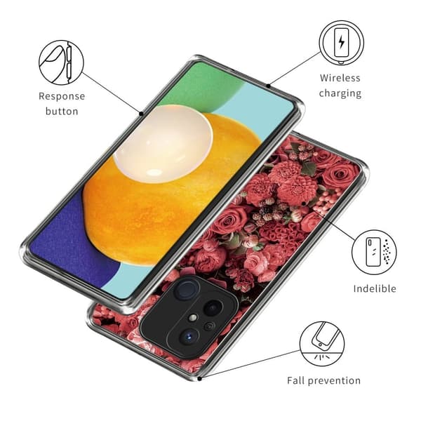Deco Xiaomi Redmi 12C deksel - Kunstløse Millioner Av Blomster Red