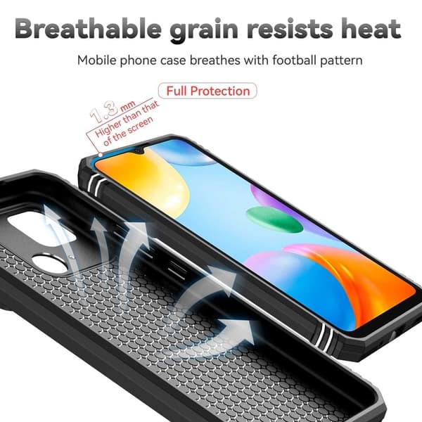 Bofink Combat Xiaomi Redmi 10C deksel - Svart Black