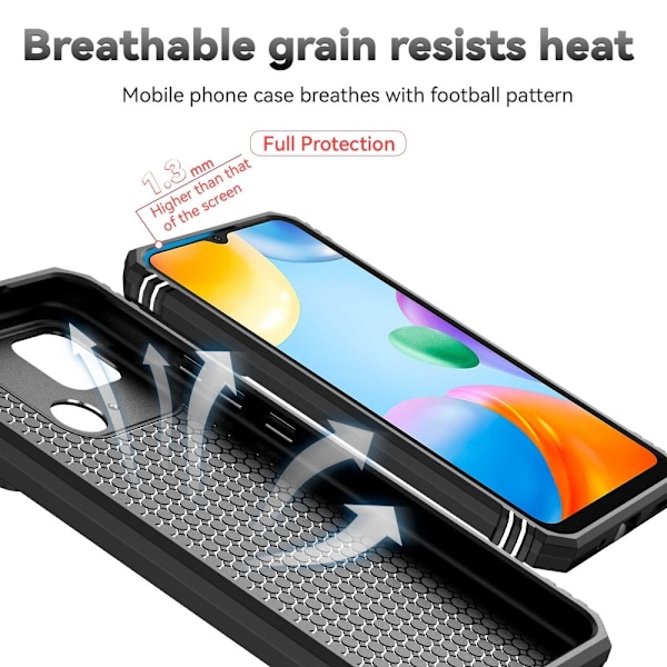 Bofink Combat Xiaomi Redmi 10C skal - Svart Svart