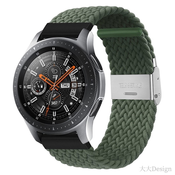 22 mm universellt elastiskt klockarmband i nylon - Grön Grön