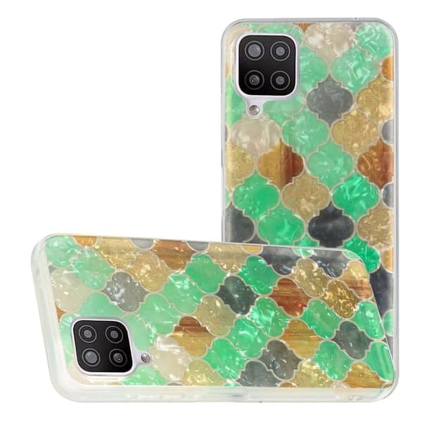 Deco Samsung Galaxy A22 4G Etui - Green Splicing Multicolor