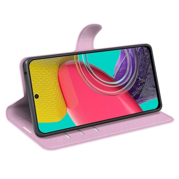 Classic Samsung Galaxy M53 5G flip kuoret - Pinkki Pink