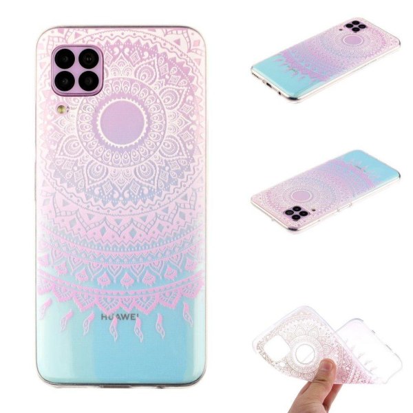 Deco Huawei P40 Lite / Nova 6 SE cover - Lyserød Blomst Pink