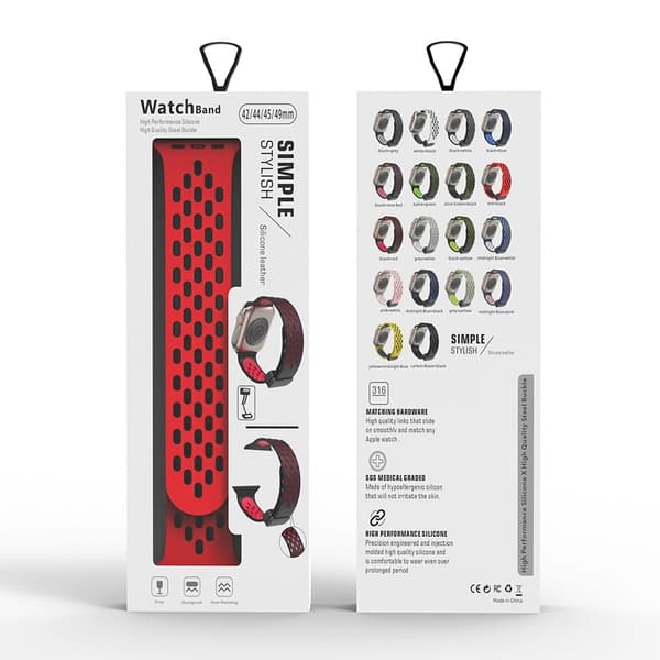 Apple Watch Series 8 (41 mm) tofarget silikonrem - Gul / Midnattsblå Yellow