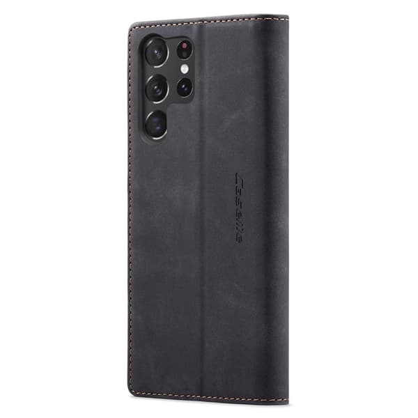 CaseMe Samsung Galaxy S24 Ultra smooth etui - Sort Black
