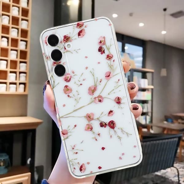 Deco Samsung Galaxy A55 deksel - Blomst Pink