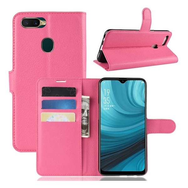Simple Oppo A7 etui - Rose Pink