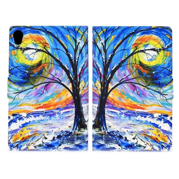 Viileä kuvio nahkakotelo Lenovo Tab M10 - Puu Multicolor