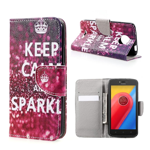 Motorola Moto C Fodral med unikt motiv - Keep calm multifärg