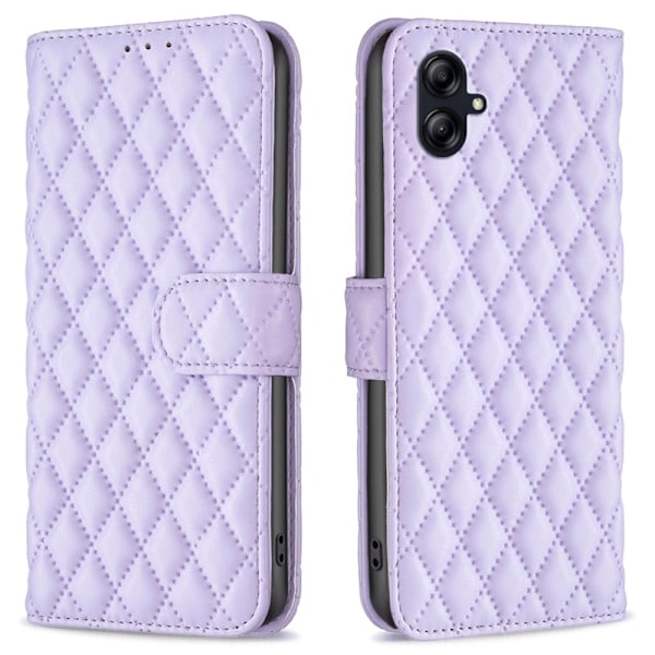 Rhombus mat Samsung Galaxy A04e flip etui - Lilla Purple