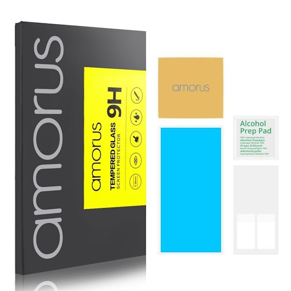 AMORUS Tempered Glass Screen Guard for Samsung Galaxy S6 Edge Plus - Guld Transparent