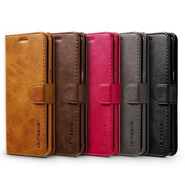 LC.IMEEKE Samsung Galaxy S8  design nahkakotelo - Kahvi Brown