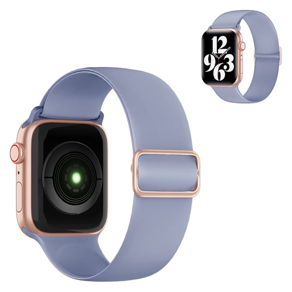 Apple Watch 44mm elastisk silikone-urrem - Lyselilla Purple