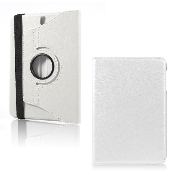 Samsung Galaxy Tab S3 (9.7") Litsi Pintainen Nahkakotelo Standillä - Valkoinen White