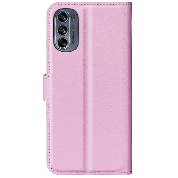Klassisk Motorola Moto G62 5g Flip Etui - Lyserød Pink