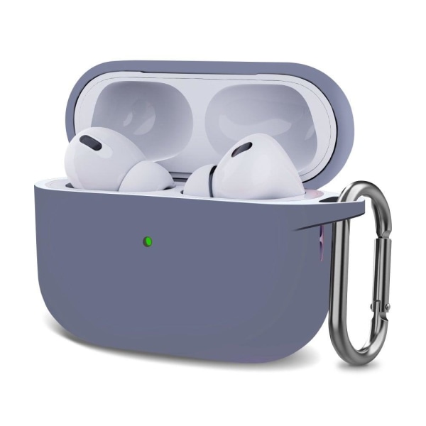 AirPods Pro 2 silikonfodral med spänne - Lavendel Lila